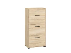 Szafki Na Buty>ML Meble Wysoka szafka na buty 60 cm CARO dąb sonoma