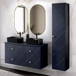 Meble Łazienkowe|Szafki Łazienkowe></noscript>COMAD Wysoka szafka wisząca do łazienki 35 cm ELANISE