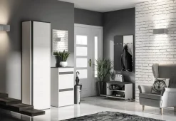 Szafki Na Buty></noscript>ML Meble Wysoka wąska szafka na buty do przedpokoju 50 cm HYGA