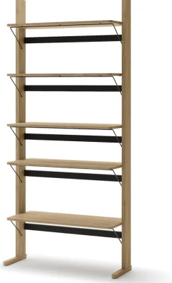 Regały Na Książki|Zestawy Mebli Młodzieżowych>lenart. Wysoki regał 88 cm do salonu z półkami dąb olejowany OLLIE