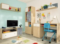 Regały Na Książki|Regały Dla Dzieci></noscript>MEBLAR Wysoki regał do pokoju młodzieżowego 60 cm czterodrzwiowy SLEEK