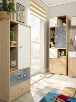 Regały Na Książki|Regały Dla Dzieci></noscript>MEBLAR Wysoki regał do pokoju młodzieżowego 60 cm czterodrzwiowy SLEEK