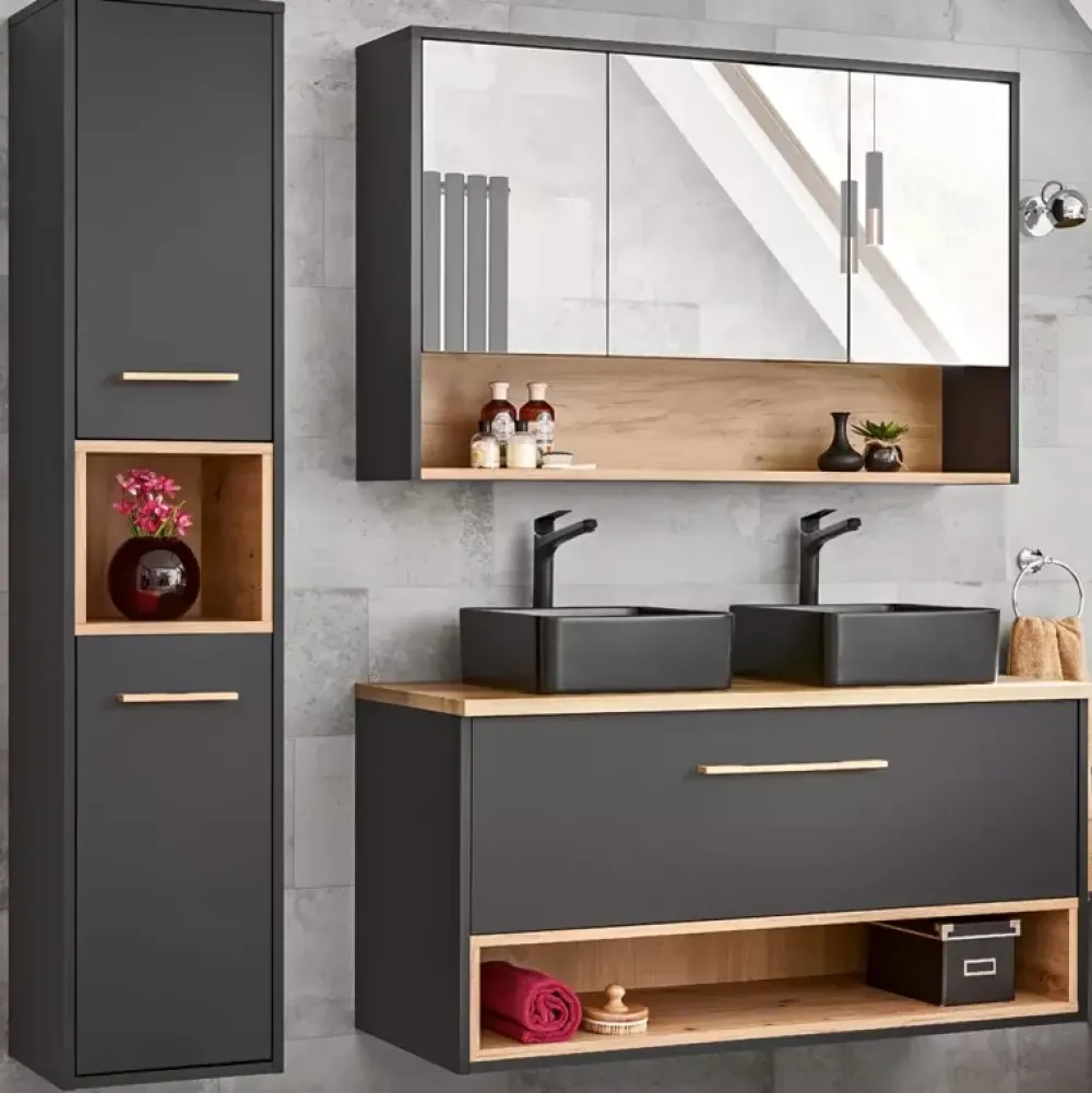 Meble Łazienkowe|Szafki Łazienkowe>COMAD Wysoki słupek łazienkowy szary UNITY