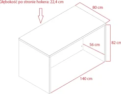 Meble Kuchenne></noscript>Stolkar Wyspa kuchenna wolnostojąca 148 cm dąb wotan