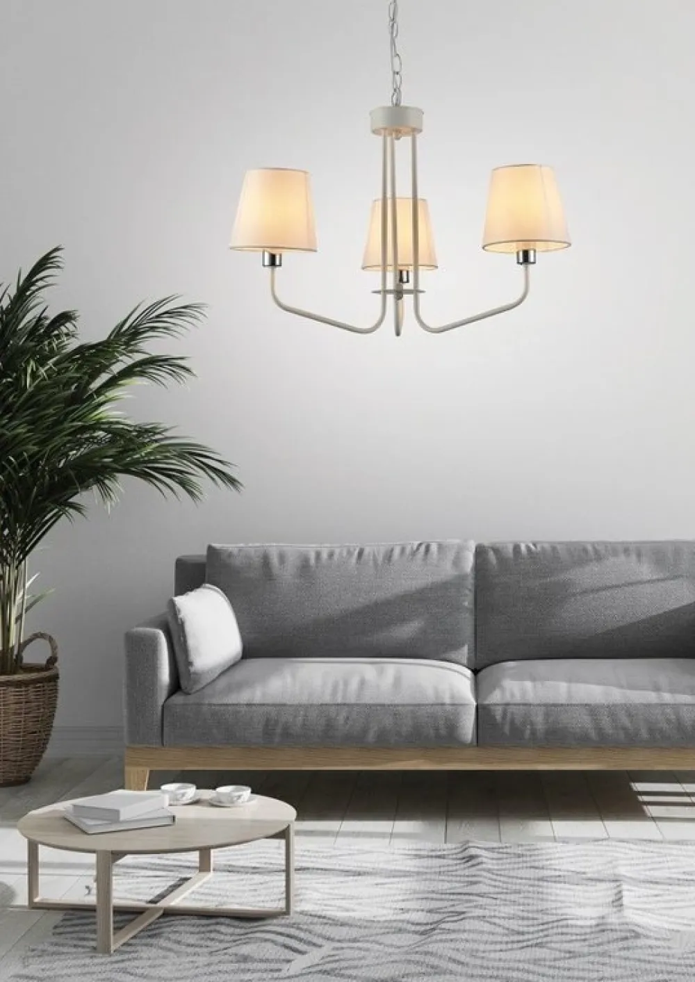 Oświetlenie Jadalni|Oświetlenie Salonu>Ledea Żyrandol biały lampa 3xE14 York