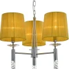 Oświetlenie Jadalni|Oświetlenie Sypialni>Candellux Lighting Żyrandol z kryształkami 3xE27 żółta + krształki Dual