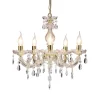 Oświetlenie Salonu|Żyrandole>Candellux Lighting Żyrandol z kryształkami złoty 5xE14 Maria Teresa