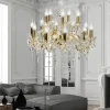 Oświetlenie Salonu|Żyrandole>Candellux Lighting Żyrandol złoty z kryształkami 15xE14 Maria Teresa