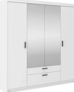 Garderoby|Zestawy Mebli Do Przedpokoju>Lempert Zestaw ch mebli modułowych z nadstawkami do sypialni KUBA biały