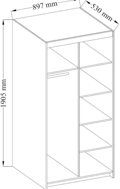 Garderoby|Zestawy Mebli Do Przedpokoju></noscript>Lempert Zestaw ch szaf modułowych z nadstawkami do sypialni KUBA biały
