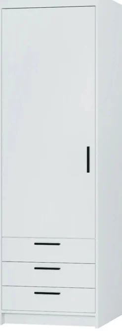 Garderoby|Zestawy Mebli Do Przedpokoju></noscript>Lempert Zestaw ch szaf modułowych z nadstawkami do sypialni KUBA biały