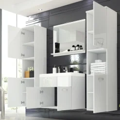 Meble Łazienkowe>BRATEX Zestaw ch szafek łazienkowych REAL XL biały