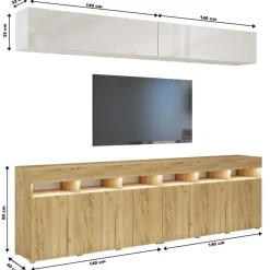 Zestawy Mebli Do Salonu></noscript>BROMARKT Zestaw mebli do salonu 280 cm PREMIUM