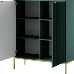 Zestawy Mebli Do Salonu></noscript>PIASKI Zestaw mebli do salonu w stylu glamour AVANTI frezowane fronty labrador