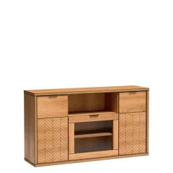 Zestawy Mebli Do Salonu>JARSTOL Zestaw mebli do salonu z komodą FONETTI dąb karmel