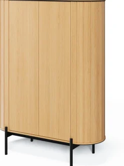 Zestawy Mebli Do Salonu>lenart. Zestaw mebli do salonu z komodą w stylu boho ROTTO dąb vicenza