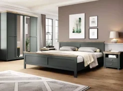 Zestawy Mebli Do Sypialni>Helvetia Zestaw mebli do sypialni IVORIA zielony + dąb lefkas