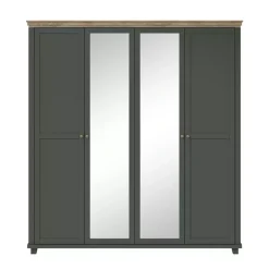 Zestawy Mebli Do Sypialni>Helvetia Zestaw mebli do sypialni IVORIA zielony + dąb lefkas