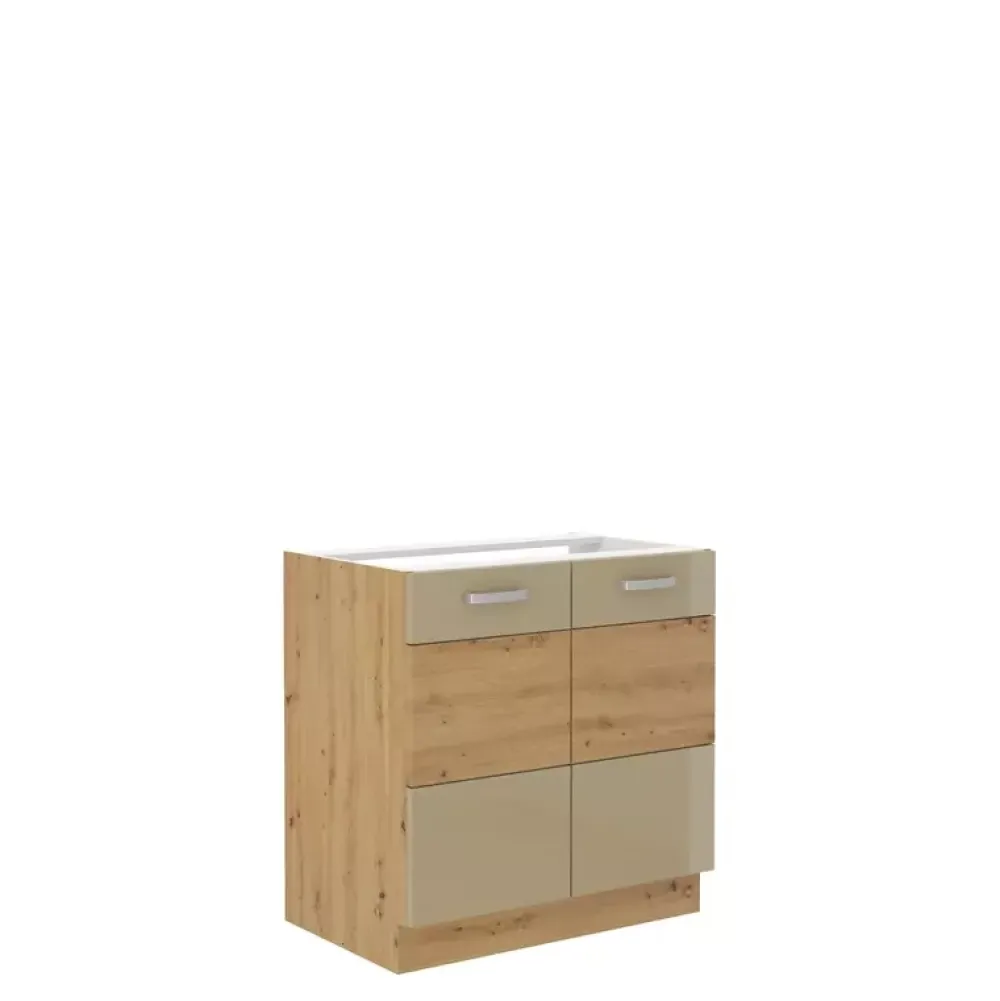 Meble Kuchenne>Lempert Zestaw mebli kuchennych Dąb artisan/Cappucino AGATA 2