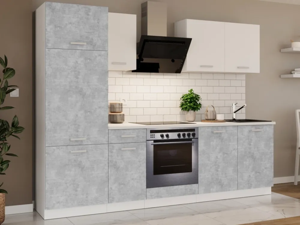 Meble Kuchenne>Lempert Zestaw mebli kuchennych z zabudową lodówki TONY 260 cm bellato