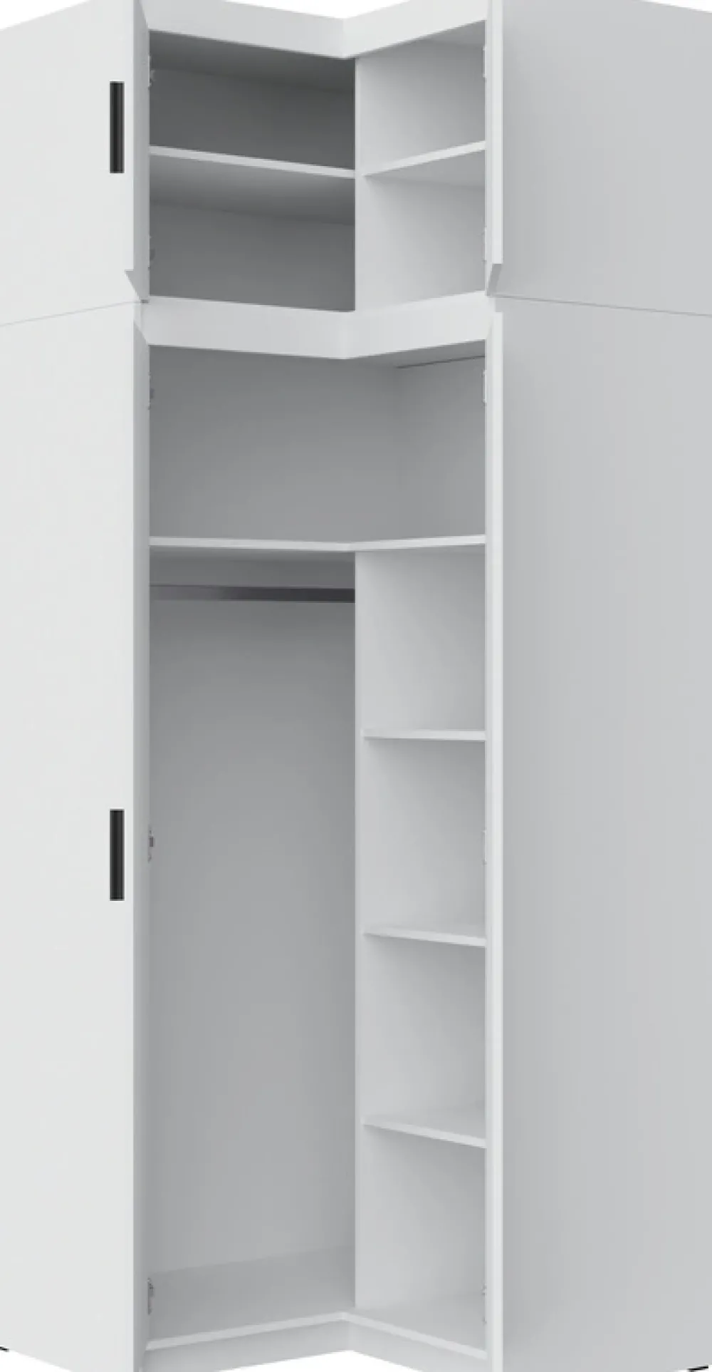 Garderoby|Zestawy Mebli Do Przedpokoju>Lempert Zestaw mebli modułowych z nadstawkami do sypialni KUBA dąb sonoma