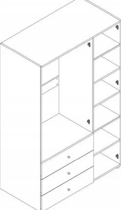 Zestawy Mebli Młodzieżowych></noscript>JUREK Zestaw mebli młodzieżowych z łóżkiem i szafą 120 cm YOKO