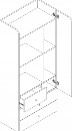 Zestawy Mebli Młodzieżowych></noscript>JUREK Zestaw mebli młodzieżowych z łóżkiem i szafą 120 cm YOKO
