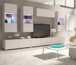 Zestawy Mebli Młodzieżowych>GiB Meble Zestaw mebli RTV meblościanka do salonu MODERN 5 kaszmir