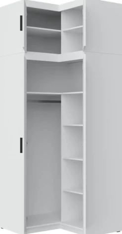Meble Dla Dzieci|Zestawy Mebli Do Przedpokoju>Lempert Zestaw narożny do garderoby szafa z nadstawką KUBA biały