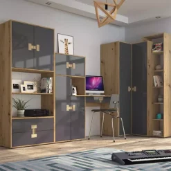 Zestawy Mebli Młodzieżowych>DOMEL Zestaw nowoczesnych mebli systemowych INDEX