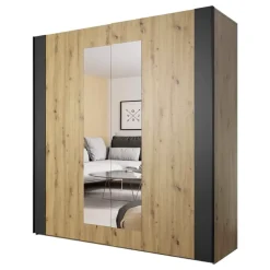 Zestawy Mebli Do Sypialni>Helvetia Zestaw nowoczesnych mebli do sypialni dąb artisan SAVRELO