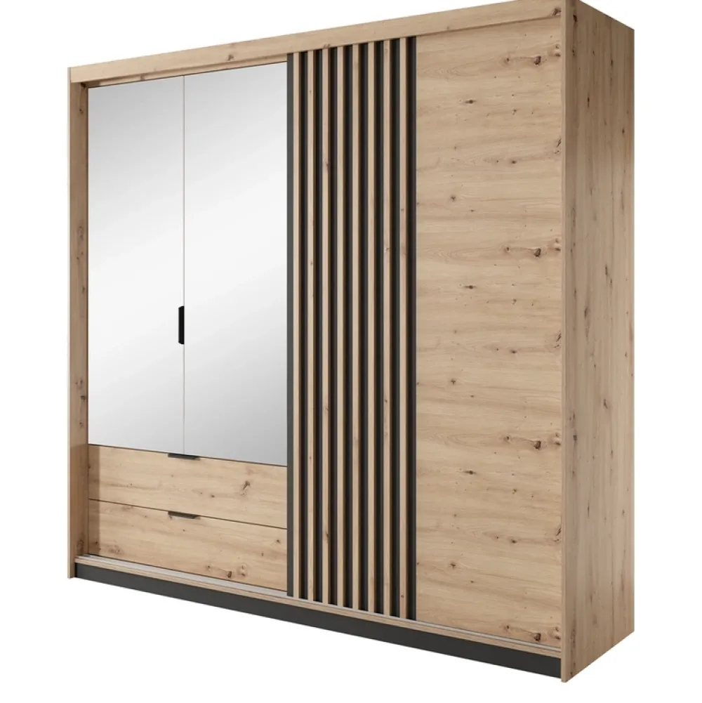 Zestawy Mebli Do Sypialni>LASKI Zestaw nowoczesnych mebli do sypialni szafa łóżko TERAMO