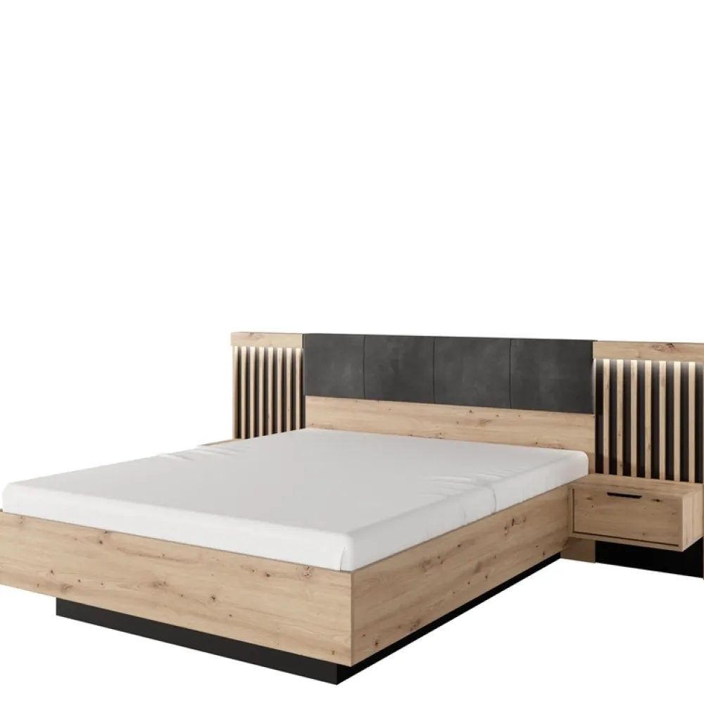 Zestawy Mebli Do Sypialni>LASKI Zestaw nowoczesnych mebli do sypialni szafa łóżko TERAMO