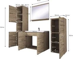 Meble Łazienkowe></noscript>BRATEX Zestaw nowoczesnych mebli łazienkowych z umywalką MOLO czarny grafit