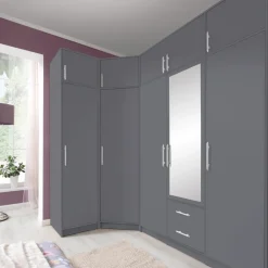 Meble Dla Dzieci|Meble Młodzieżowe>MEBLAR Zestaw nowoczesnych szaf do sypialni SEVAS antracyt