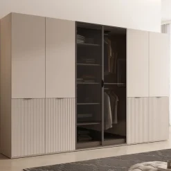 Szafy Modułowe|Szafy Dwudrzwiowe>PIASKI Zestaw szaf modułowych do sypialni 3x101 cm kaszmir SIGMA