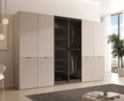 Szafy Modułowe|Szafy Dwudrzwiowe></noscript>PIASKI Zestaw szaf modułowych do sypialni 3x101 cm kaszmir SIGMA