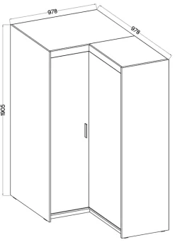 Garderoby|Zestawy Mebli Do Przedpokoju></noscript>Lempert Zestaw szaf modułowych z nadstawkami do sypialni KUBA dąb lefkas