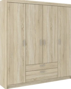 Garderoby|Zestawy Mebli Do Przedpokoju>Lempert Zestaw szaf modułowych z nadstawkami do garderoby KUBA dąb sonoma