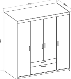 Garderoby|Zestawy Mebli Do Przedpokoju></noscript>Lempert Zestaw szaf modułowych z nadstawkami do garderoby KUBA dąb sonoma