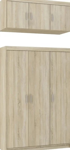 Garderoby|Zestawy Mebli Do Przedpokoju></noscript>Lempert Zestaw szaf modułowych z nadstawkami do garderoby KUBA dąb sonoma