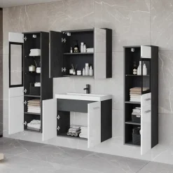 Meble Łazienkowe>BRATEX Zestaw szafek do łazienki USEDOM XL
