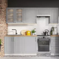 Meble Kuchenne>Stolkar Zestaw szarych mebli kuchennych NATALIA