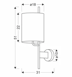 Oświetlenie Sypialni|Oświetlenie Salonu>Candellux Lighting ZETA LAMPA ŚCIENNA KINKIET CZARNY ABAŻUR ORZECHOWY