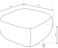 Pufy></noscript>LASKI Zielona pufa okrągła do siedzenia OMERO tkanina baranek