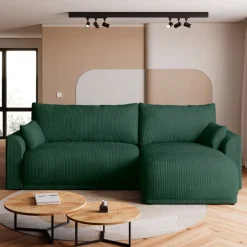 Meble Dla Dzieci|Meble Młodzieżowe></noscript>BROMARKT Zielona rogówka do salonu z funkcją spania i pojemnikiem MORENO