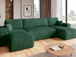 Narożniki>BROMARKT Zielona rogówka z funkcją spania i pojemnikiem PUMI U