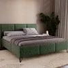 Łóżka Małżeńskie|Łóżka Na Nóżkach>UNISTYL MEBLE Zielone łóżko kontynentalne LORIO 160x200 cm z pojemnikiem na pościel