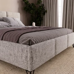 Łóżka Małżeńskie|Łóżka Na Nóżkach></noscript>UNISTYL MEBLE Zielone łóżko kontynentalne LORIO 160x200 cm z pojemnikiem na pościel