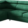 Narożniki>Meble Grand Zielony narożnik do salonu z funkcją spania LISA